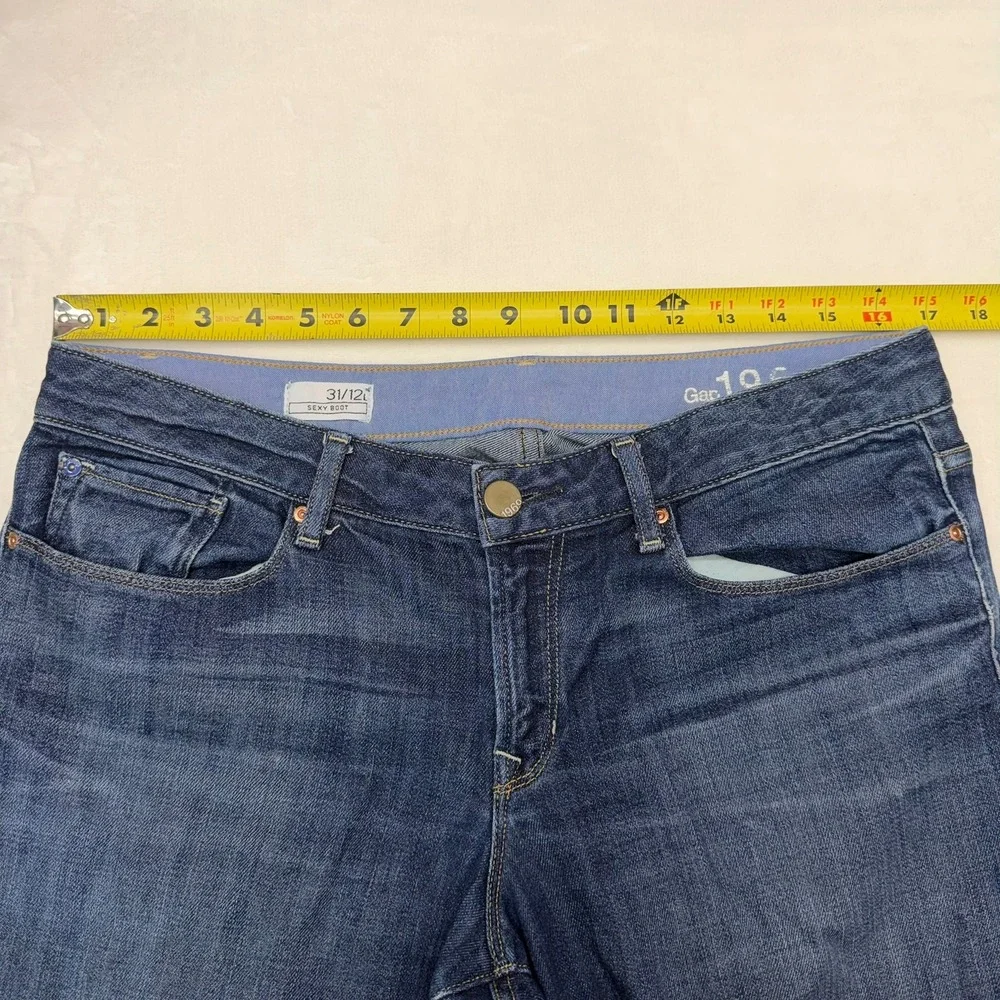 Gap 1969 Sexy Boot Jeans‎ Womens 31/12L Medium Tint Blue Bootcut Stretch Denim